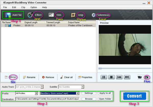 4Easysoft BlackBerry Video Converter Steps
