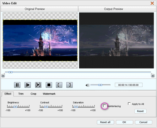 Gphone Video Converter Edit