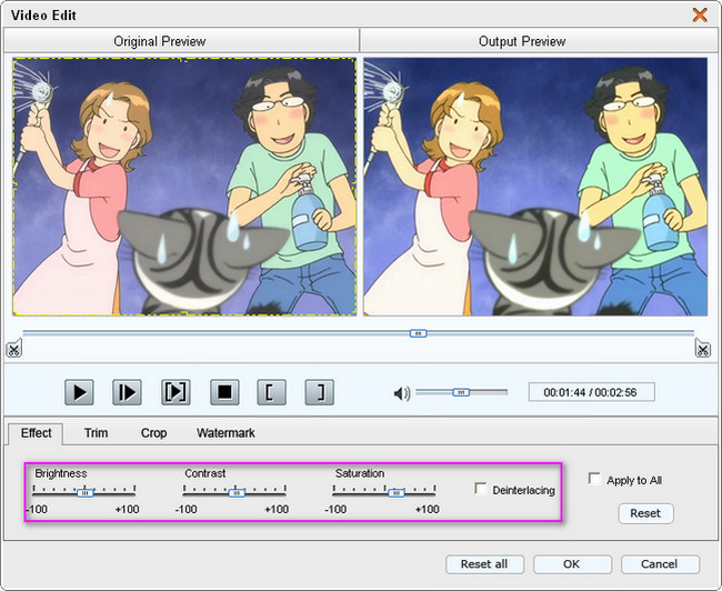MP4 converter effect
