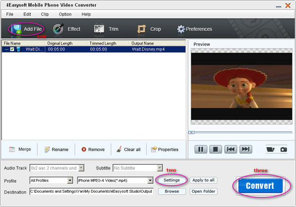 4Easysoft Mobile Phone Video Converter Steps
