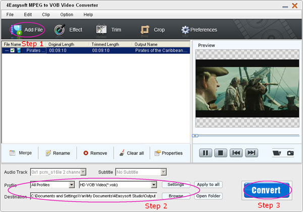 MPEG to VOB Video Converter