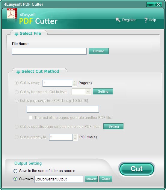4Easysoft PDF Cutter Screenshot