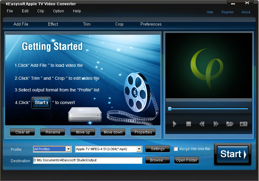 Screenshot of 4Easysoft Apple TV Video Converter 3.1.16