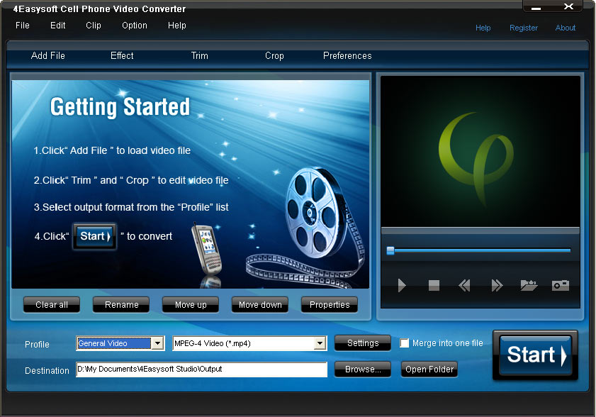 Screenshot of 4Easysoft Cell Phone Video Converter 3.1.20