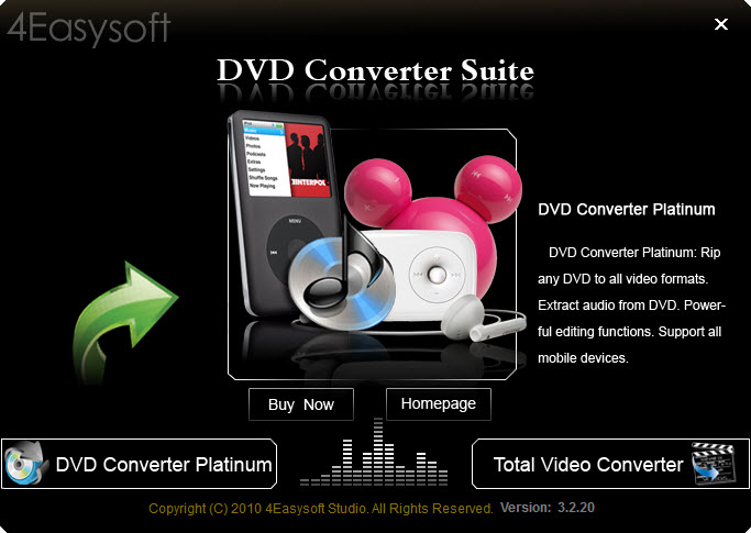 Screenshot of 4Easysoft DVD Converter Suite