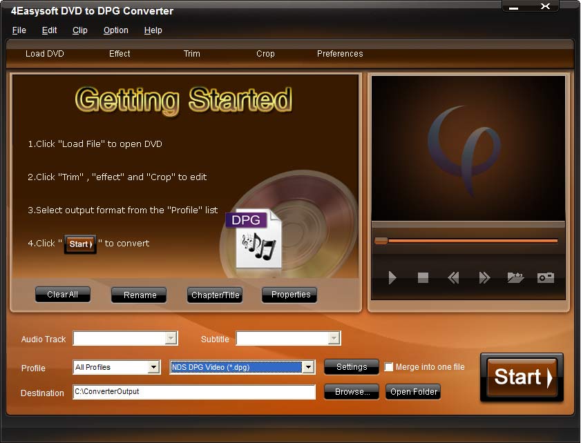 Screenshot of 4Easysoft DVD to DPG Converter 3.1.16