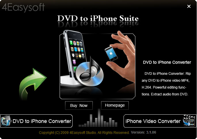 Screenshot of 4Easysoft DVD to iPhone Suite 3.2.10