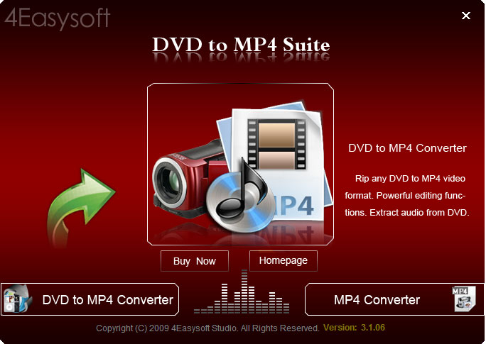 Screenshot of 4Easysoft DVD to MP4 Suite