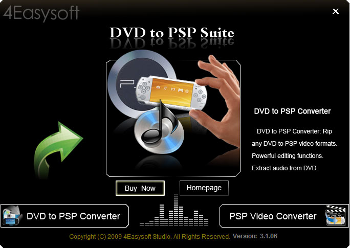 Screenshot of 4Easysoft DVD to PSP Suite
