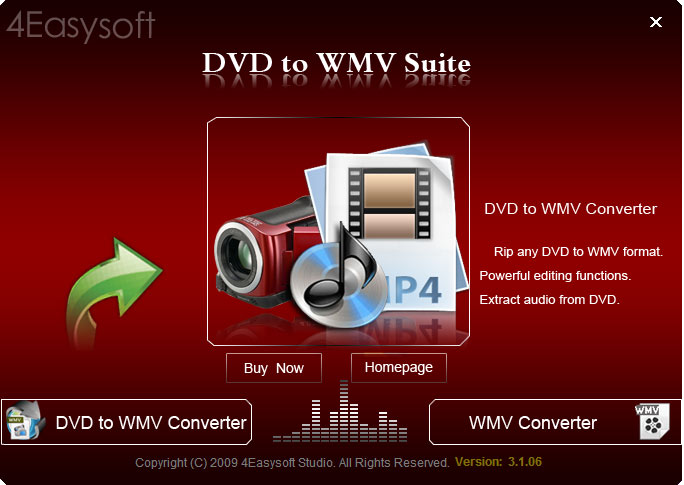 Screenshot of 4Easysoft DVD to WMV Suite