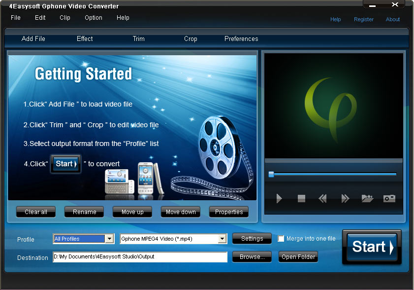 Screenshot of 4Easysoft Gphone Video Converter