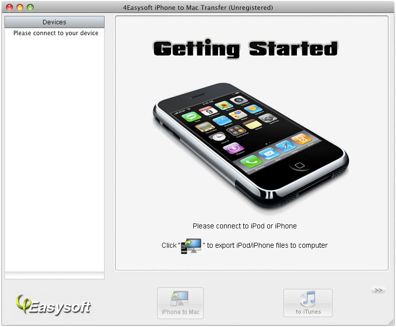 Screenshot of 4Easysoft iPhone to Mac Transfer