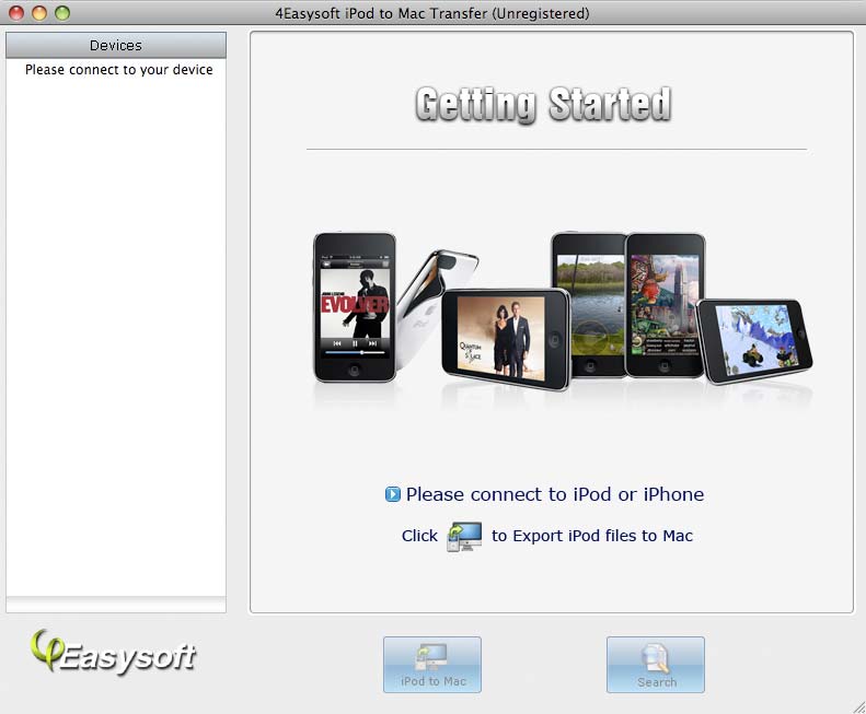 Screenshot of 4Easysoft iPod to Mac Transfer 3.1.12