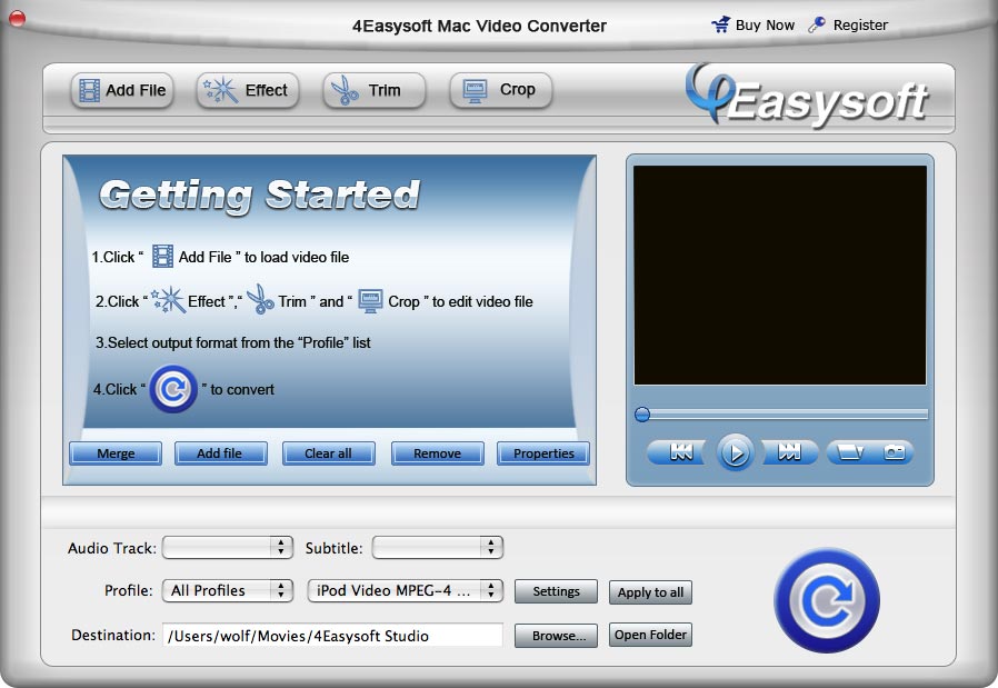 Screenshot of 4Easysoft Mac Video Converter 3.1.06