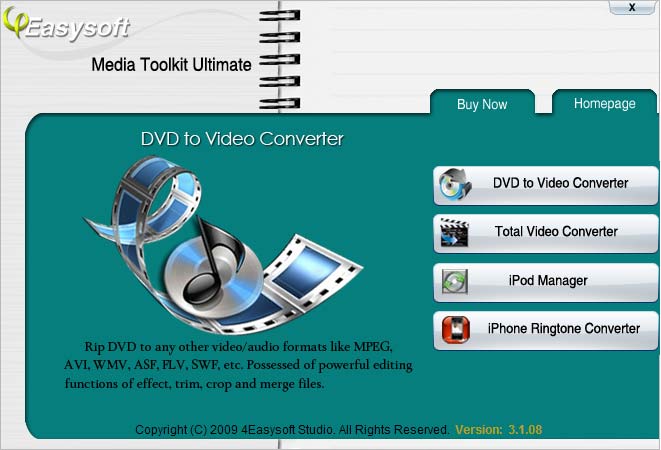 Screenshot of 4Easysoft Media Toolkit Ultimate 3.1.26