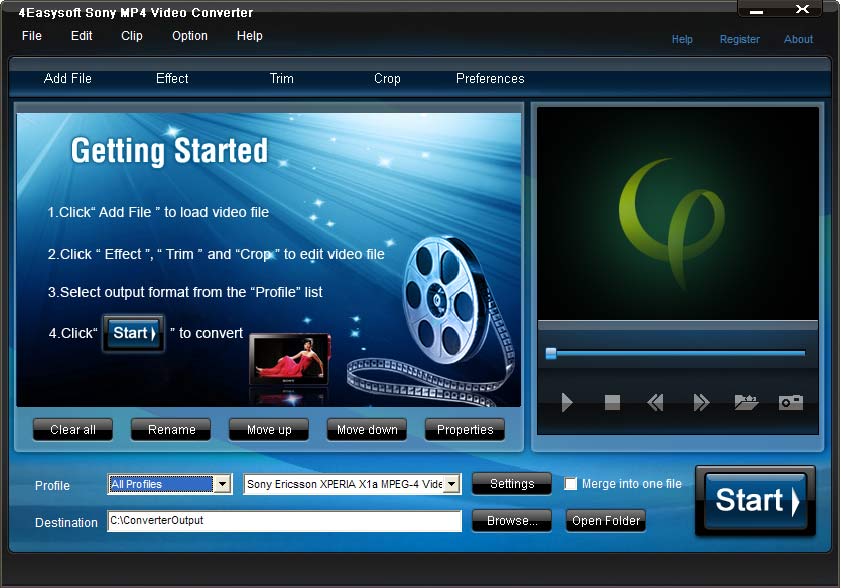 Screenshot of 4Easysoft Sony MP4 Video Converter 3.2.32