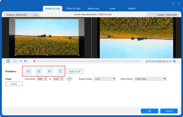 Editing Functions Rotate Crop Rotation TVC