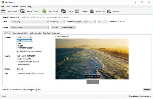 Handbrake 3GP Video Converter