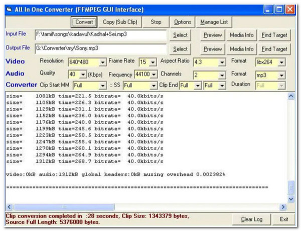 MOD Converter FFMPEG