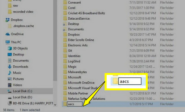 Windows VLC AACS-mappe