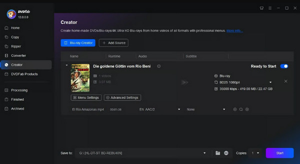 Creador de Blu-ray DVDFab