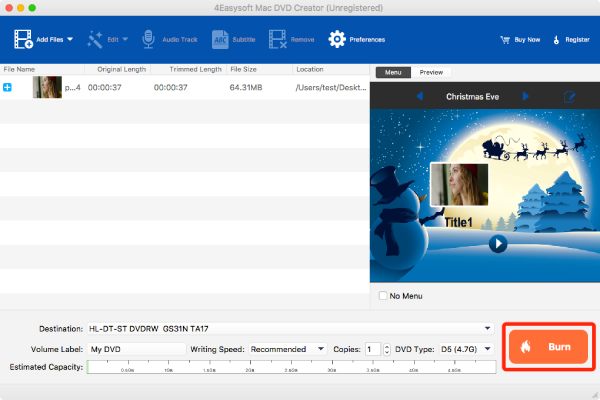 Inscripționare DVD Mac 4easysoft
