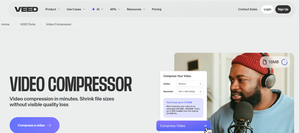 Veed.io MOV tömörítése