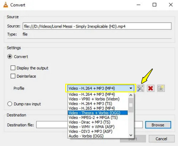 VLC Compresse les vidéos MP4