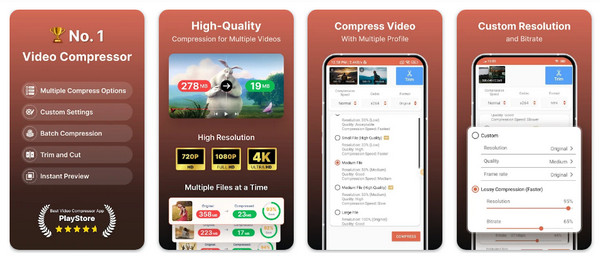 Android Compress Video Size Compressor