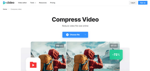 Compresseur vidéo en ligne gratuit Clideo