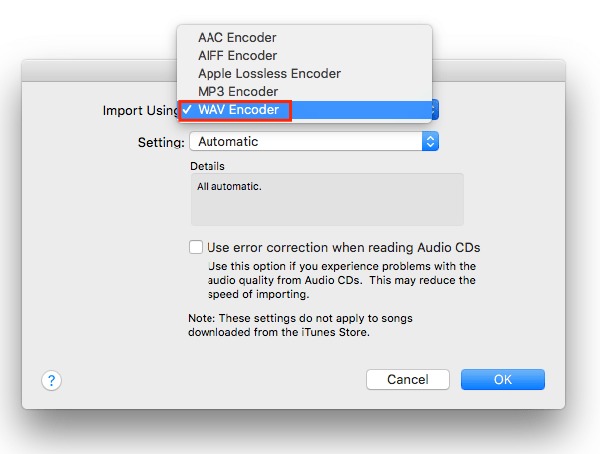 Wav Formatını Seçin