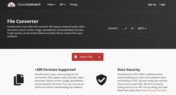 Convertissez en ligne des vidéos en MP3 avec Cloudconvert