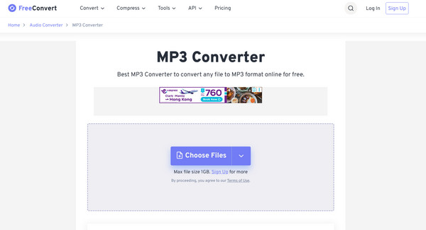 FreeConvert MP3-Konverter
