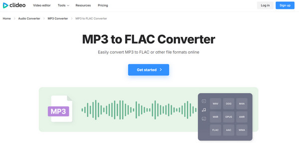 Clideo 将 MP3 转换为 FLAC
