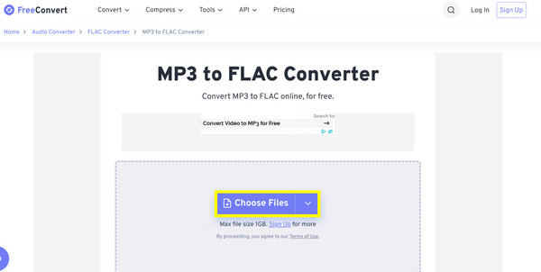 FreeConvert 将 MP3 转换为 FLAC