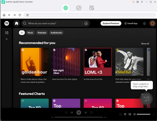 AudFree Spotify în MP3 pentru desktop