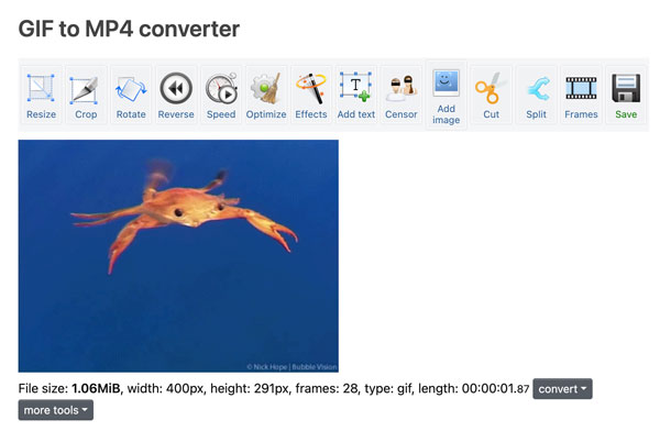 Ezgif ile GIF'i Çevrimiçi Olarak MP4'e Dönüştürün