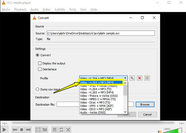 VLC ile MP4'e Dönüştürme Modu