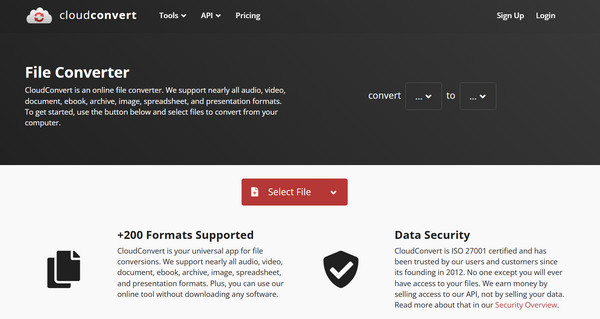 CloudConvert MOV og MP4
