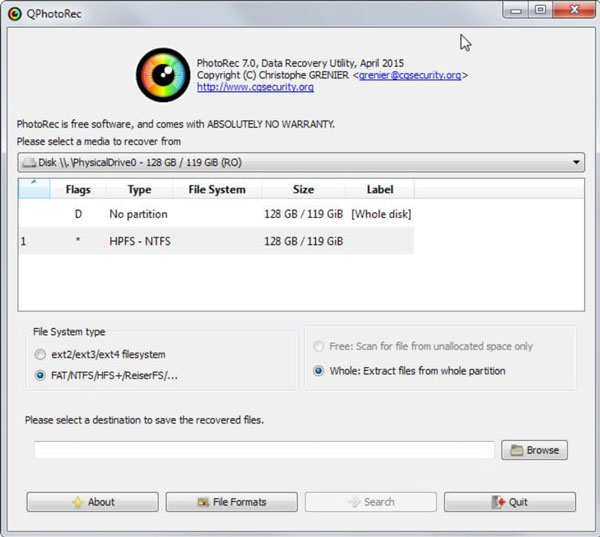 PhotoRec Data Recovery Tool