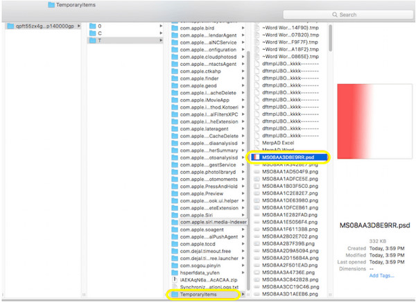 Utilizzare i file temporanei