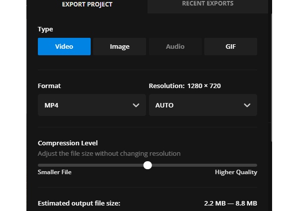 Eksporter video med bilder