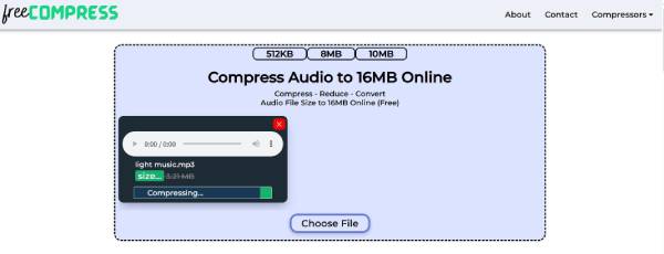 Freecompress Audio Compressor Online