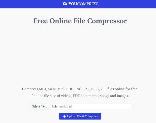 Youcompress Audio Compressor Online