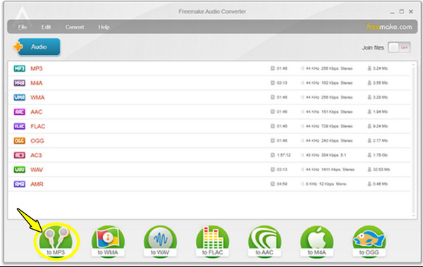 Desktop Freemake Audio Compressor