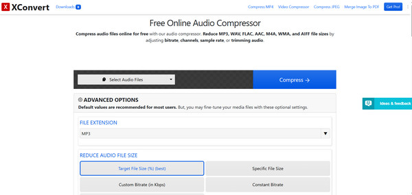 Online XConvert Audio Compressor