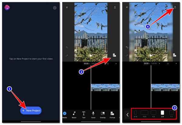 Filmr Change Aspect Ratio of a Video