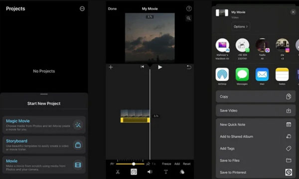 Videó gyors előretekerése iPhone-on az iMovie segítségével