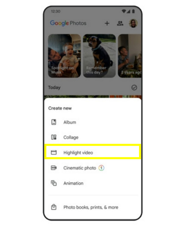 Google Photos Créer une vidéo de highlights
