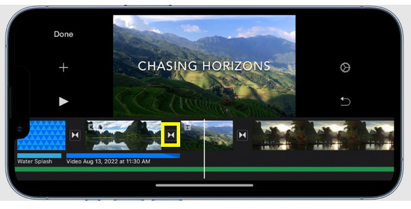 iPhone iMovie Combiner deux vidéos